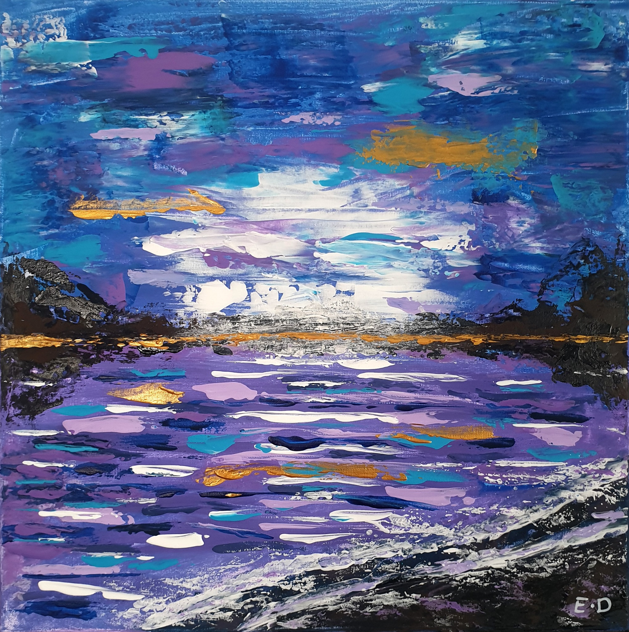 Between Worlds — original acrylic painting by Eddie Davidov