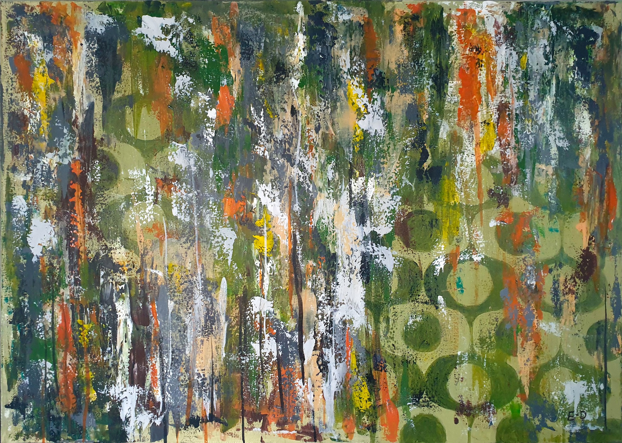 Scraped Memories — original acrylic painting by Eddie Davidov