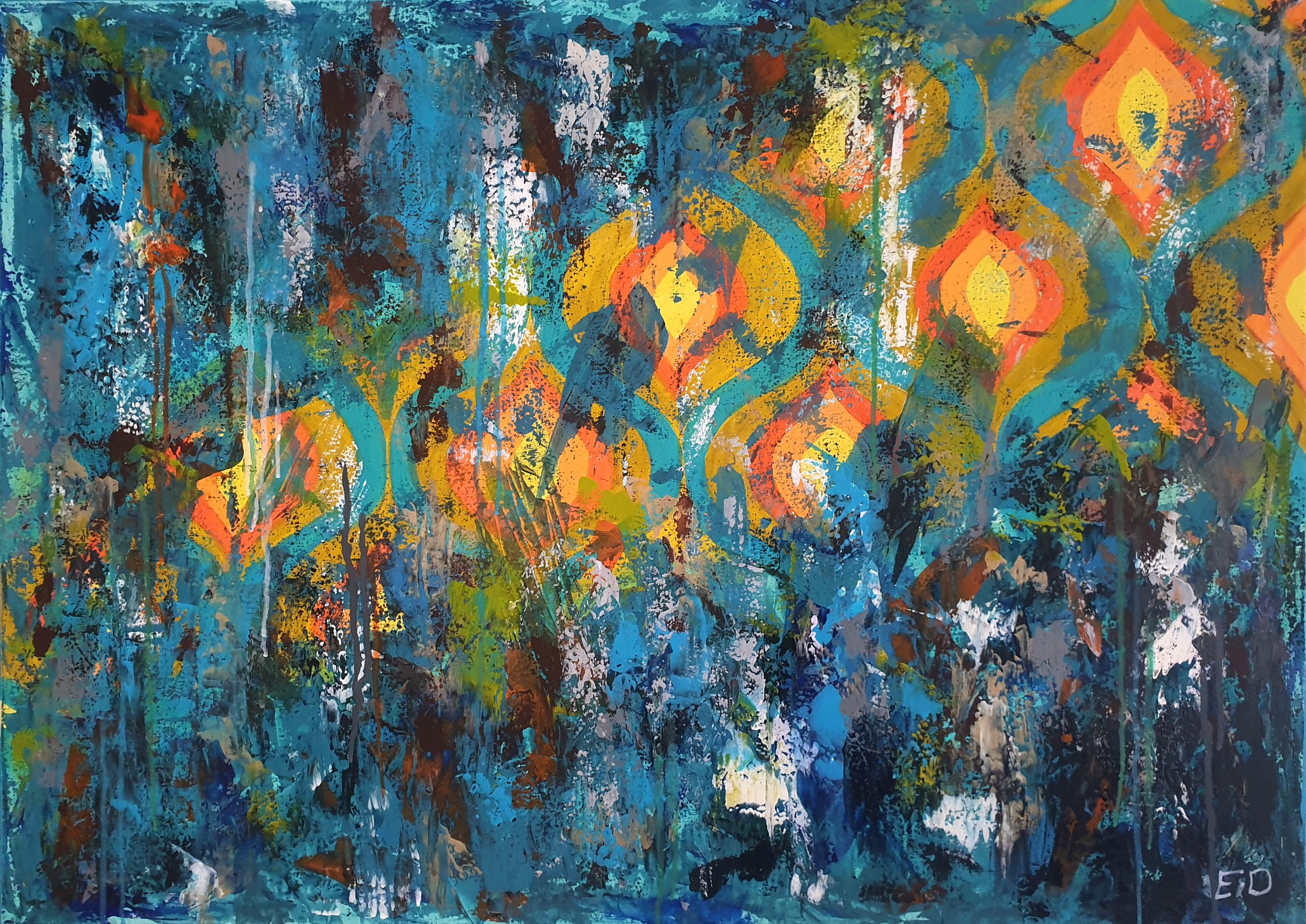 Traces of What Was — original acrylic painting by Eddie Davidov