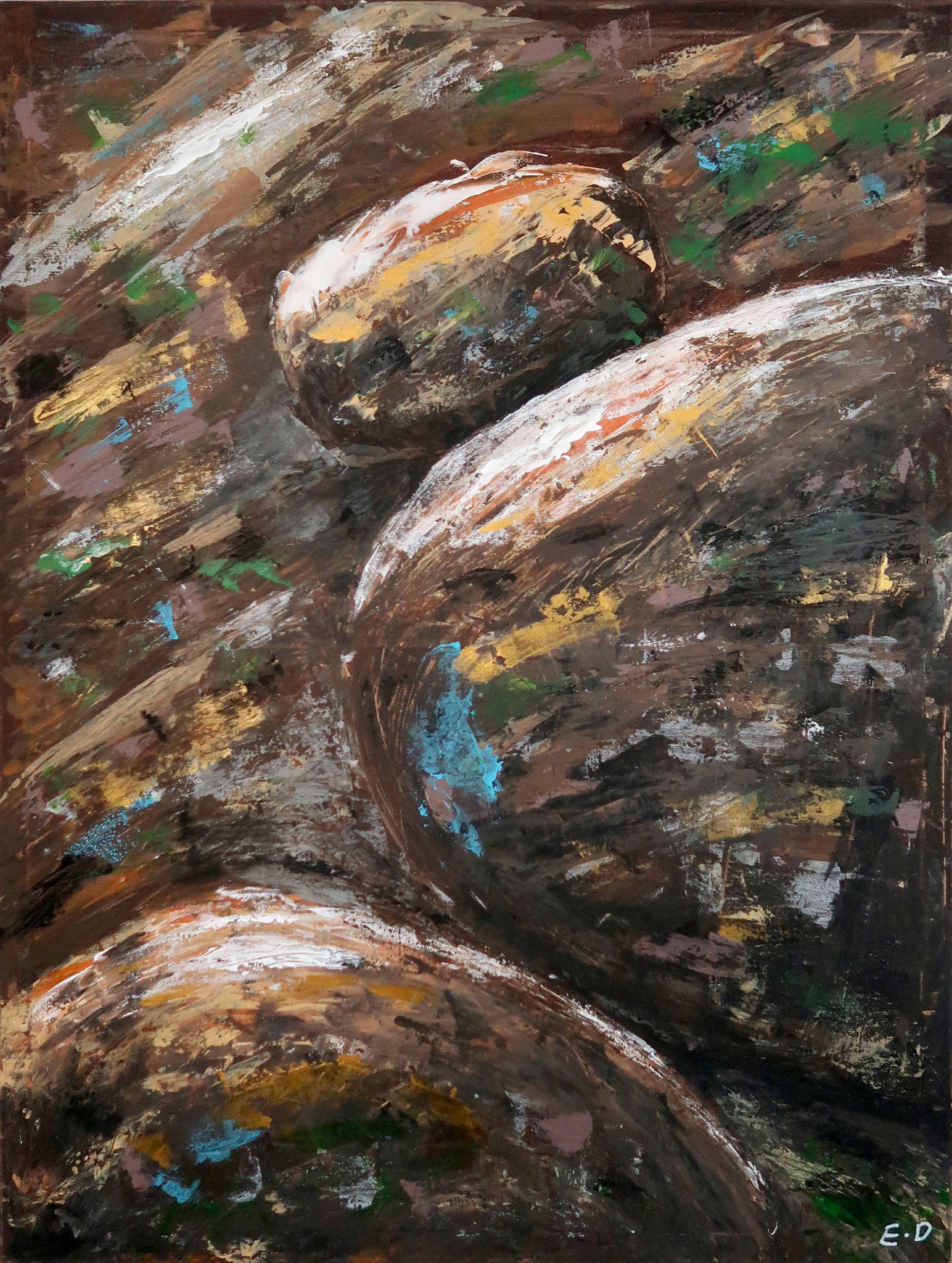 Unstable Ground — original acrylic painting by Eddie Davidov