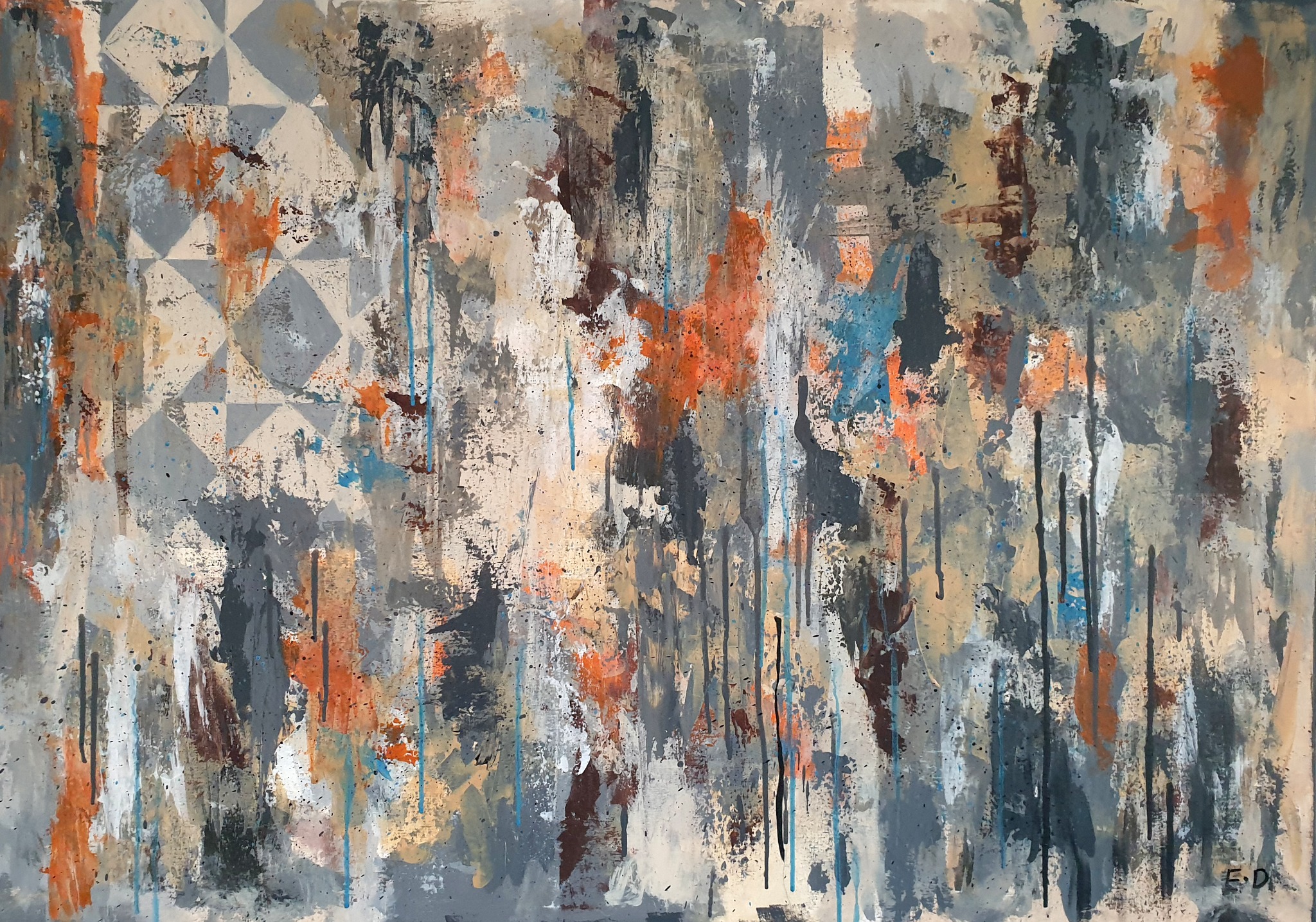 Whispers Beneath the Plaster — original acrylic painting by Eddie Davidov