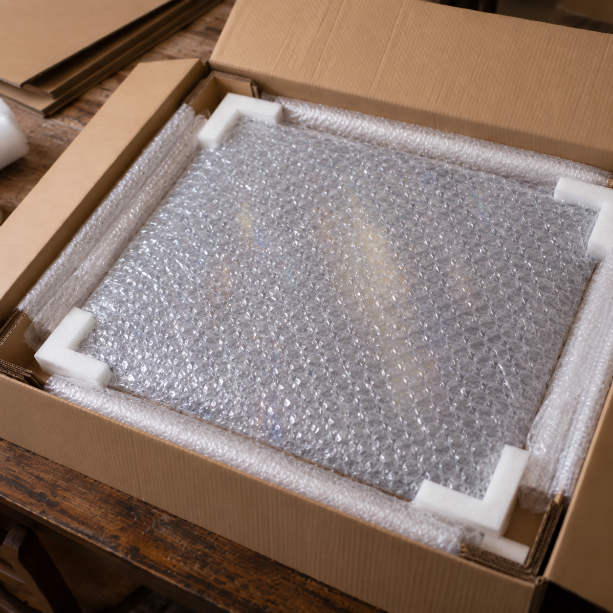 Artwork packaging and shipping process