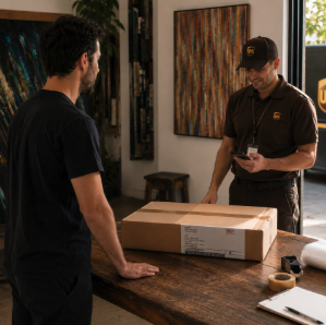 Artwork packaging and shipping process